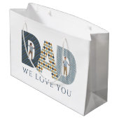 Pap We houden van je foto Gift Bag Groot Cadeauzakje (Achterkant Gekanteld)