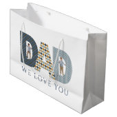 Pap We houden van je foto Gift Bag Groot Cadeauzakje (Voorkant Gekanteld)