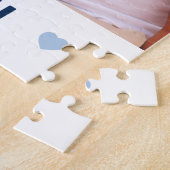 Pap we houden van je foto harten blauwe vaders dag legpuzzel (Zijkant)