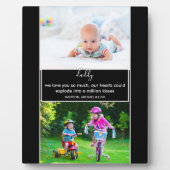 Pap We houden van je gedicht zwart en witte aangep Fotoplaat (Voorkant)