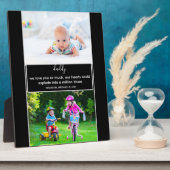 Pap We houden van je gedicht zwart en witte aangep Fotoplaat (Zijkant)