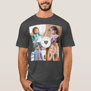 Pap We houden van je Kinder 4 Foto Collage T-shirt