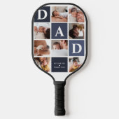 Pap We houden van je | Modern 8 fotokleurenblok Pickleball Paddle (Voorkant)