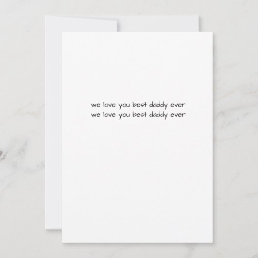 Pap We houden van je moderne gelukkige vaders dag Kaart (Achterkant)