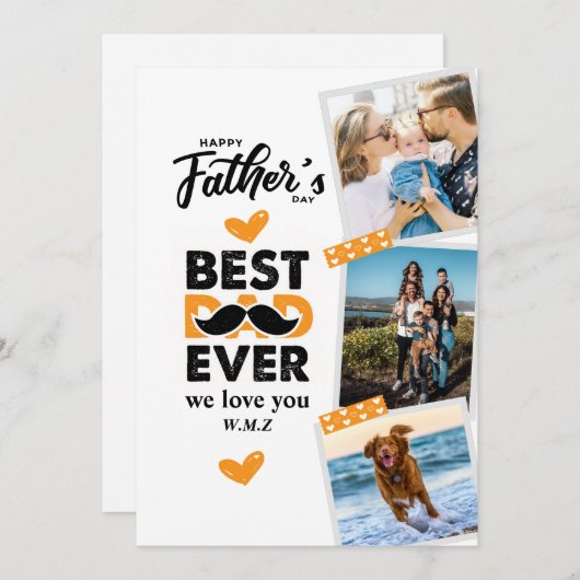 Pap We houden van je moderne gelukkige vaders dag Kaart (Voorkant / Achterkant)