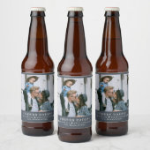 Pap, we houden van je | Moderne Vaderdag Foto Bier Etiket (Flessen)