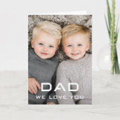 Pap, we houden van je moderne vaderdag foto feestdagen kaart (Voorkant)