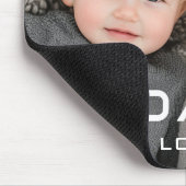 Pap, we houden van je moderne vaderdag foto muismat (Hoek)