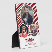Pap, we houden van je Rode Stripes 3 Foto's Vader  Fotoplaat (Zijkant)