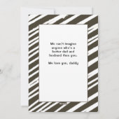 Pap, we houden van je Stripes 3 Foto's Vader Dag Feestdagenkaart (Achterkant)