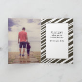 Pap, we houden van je Stripes 3 Foto's Vader Dag Kaart (Binnen)