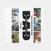 Pap, we houden van je - Vaderdag 6 Fotocollage Fleece Deken (Voorkant (Horizontaal))