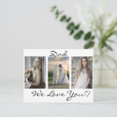 Pap, we houden van je Vaderdag Foto Briefkaart (Staand voorkant)