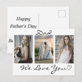Pap, we houden van je Vaderdag Foto Briefkaart (Voorkant / Achterkant)