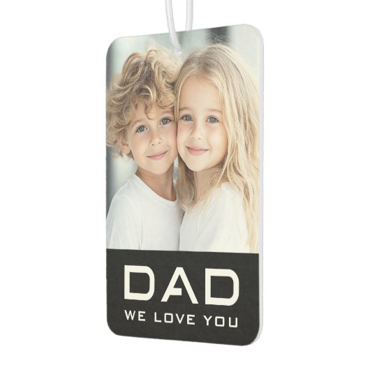 Pap we houden van je vaderdag foto zwart luchtverfrisser (Links)