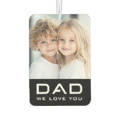 Pap we houden van je vaderdag foto zwart luchtverfrisser (Achterkant)