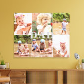 Pap We houden van je zes foto-collage Canvas Afdruk (Insitu (Woonkamer))
