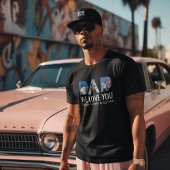 Pap We Love You Custom 3 Foto Vaders Dag Grappig T-shirt