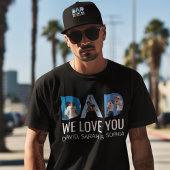 Pap We Love You Custom 3 Foto Vaders Dag Grappig T-shirt
