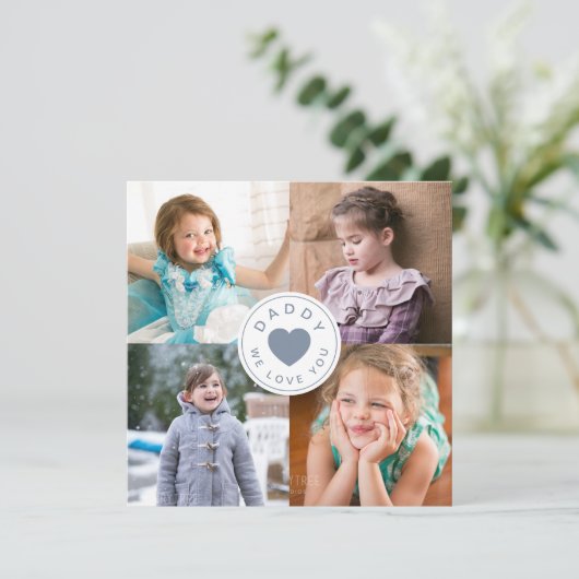 Pap We Love You Heart Fotocollage (Staand voorkant)