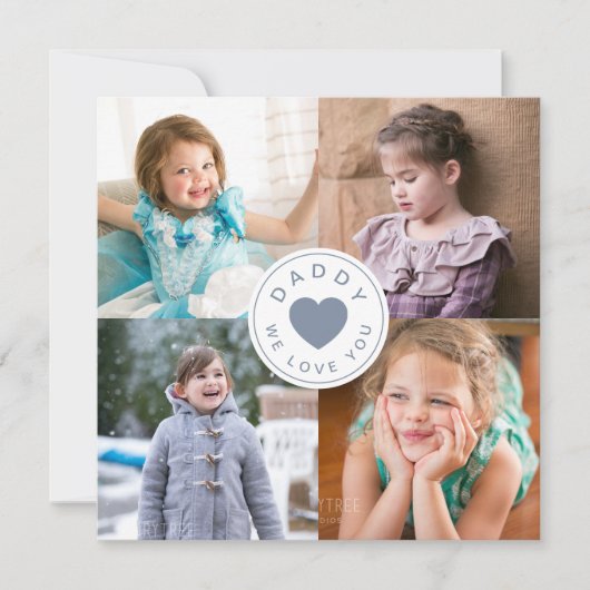 Pap We Love You Heart Fotocollage (Voorkant)