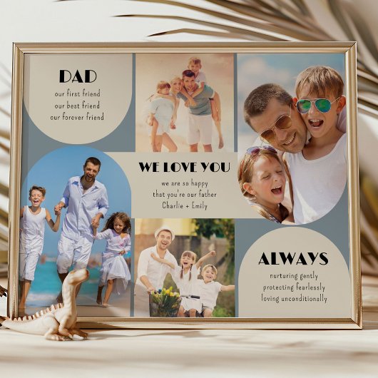 Pap Wij houden van je Altijd Modern 4 Foto Poster