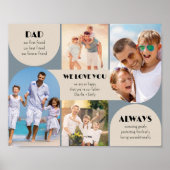 Pap Wij houden van je Altijd Modern 4 Foto Poster (Voorkant)