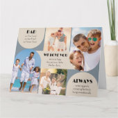 Pap Wij houden van je Altijd Modern 4 Foto Vaderda Kaart (Voorkant)