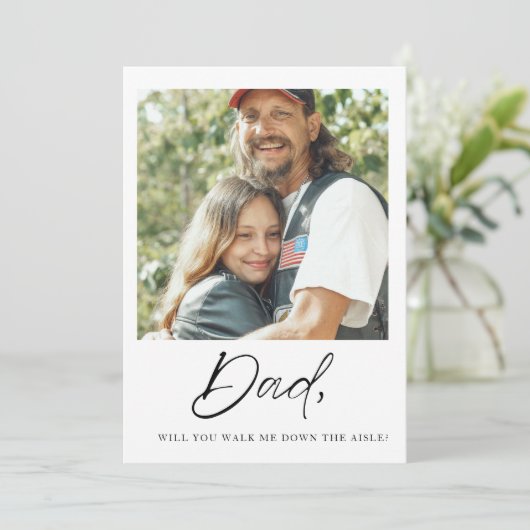 Pap wil dat je me naar de Aisle Vader Bride leidt. Kaart (Staand voorkant)