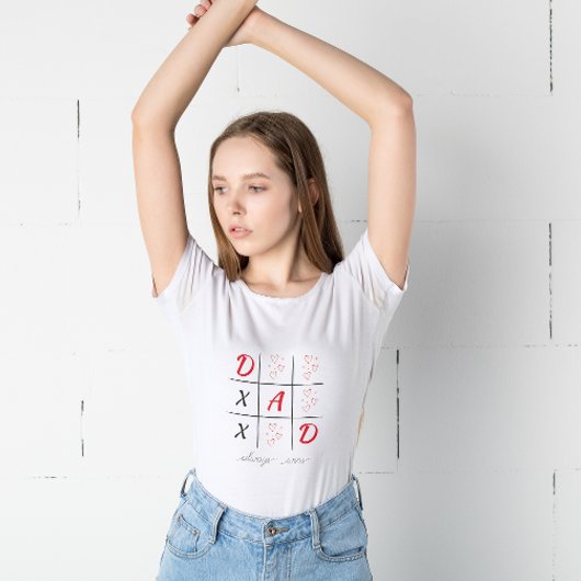 Pap wint altijd Cute Modern XOXO Valentijnsdag T-shirt