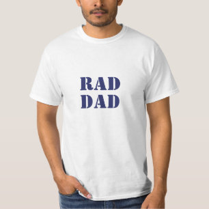 Pap, wit en marinesblauwe, moderne typografie cool t-shirt