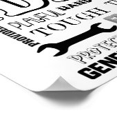 Pap Word Art, pap Gift, grappige citaten pap Poster (Hoek)