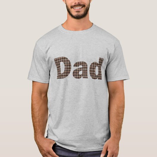 Pap Word in Rustic Burlap Weave Pattern T-Shirt (Voorkant)