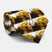 Pap Yellow Roses Stropdas (Opgerold)