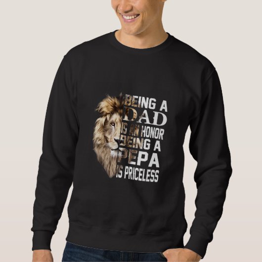 Pap zijn is een eer Pepa is onbetaalbaar vaders Trui (Voorkant)