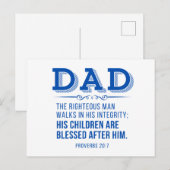 Pap - Zijn kinderen zijn gezegende Christelijke Va Feestdagenkaart (Voorkant / Achterkant)