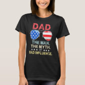 Pap Zonnebril Vlag Amerikaans Man De Myth T-shirt (Voorkant)