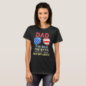 Pap Zonnebril Vlag Amerikaans Man De Myth T-shirt (Voorkant volledig)