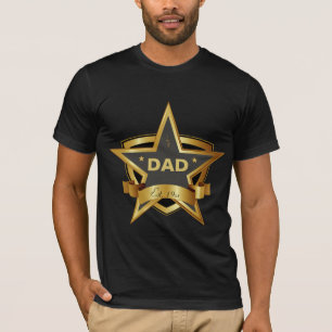 Pap Zwart en Gold Star T-shirt