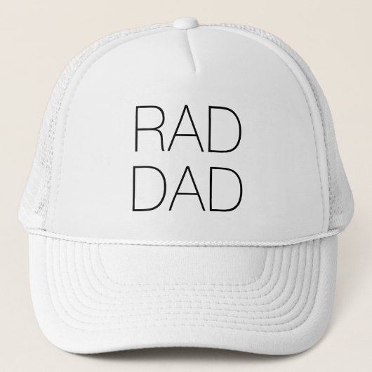 Pap zwart-wit, minimalistisch modern trucker pet (Voorkant)