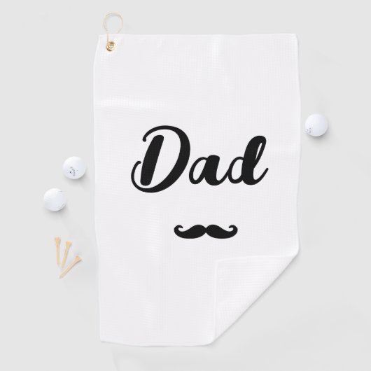 Pap zwarte handbar snor golfhanddoek (Insitu)