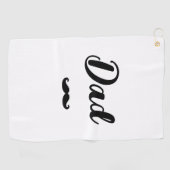 Pap zwarte handbar snor golfhanddoek (Horizontaal)