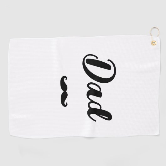 Pap zwarte handbar snor golfhanddoek (Horizontaal)