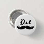 Pap zwarte handbar snor ronde button 3,2 cm (Voorkant /achterkant)