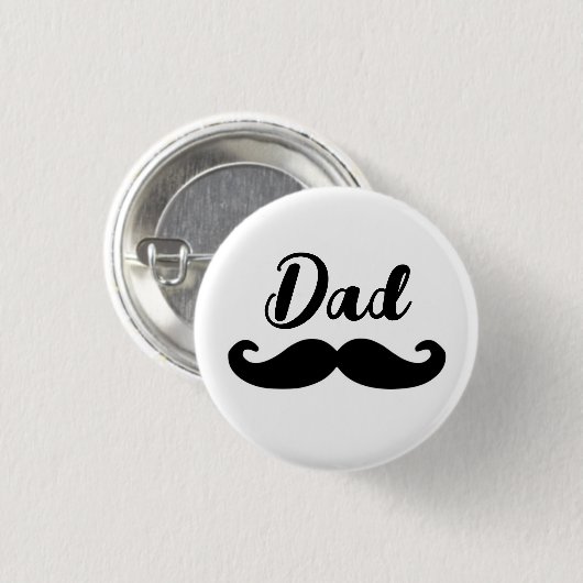 Pap zwarte handbar snor ronde button 3,2 cm (Voorkant /achterkant)