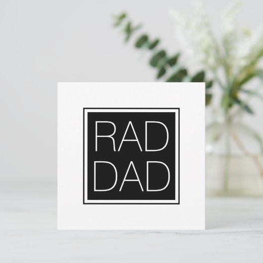 Pap zwarte witte minimalistische typografie modern kaart (Staand voorkant)