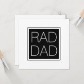 Pap zwarte witte minimalistische typografie modern kaart (Voorkant / Achterkant in situ)