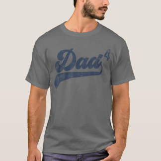 Papa4 Vader van 4 Cadeaus Vader van Vier Vierde Pa T-shirt