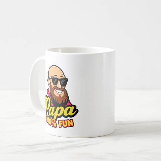 Papa 100% fun koffiemok (Voorkant links)