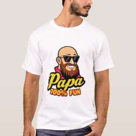 Papa 100% fun t-shirt